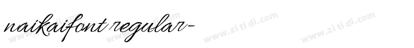 naikaifont regular字体转换